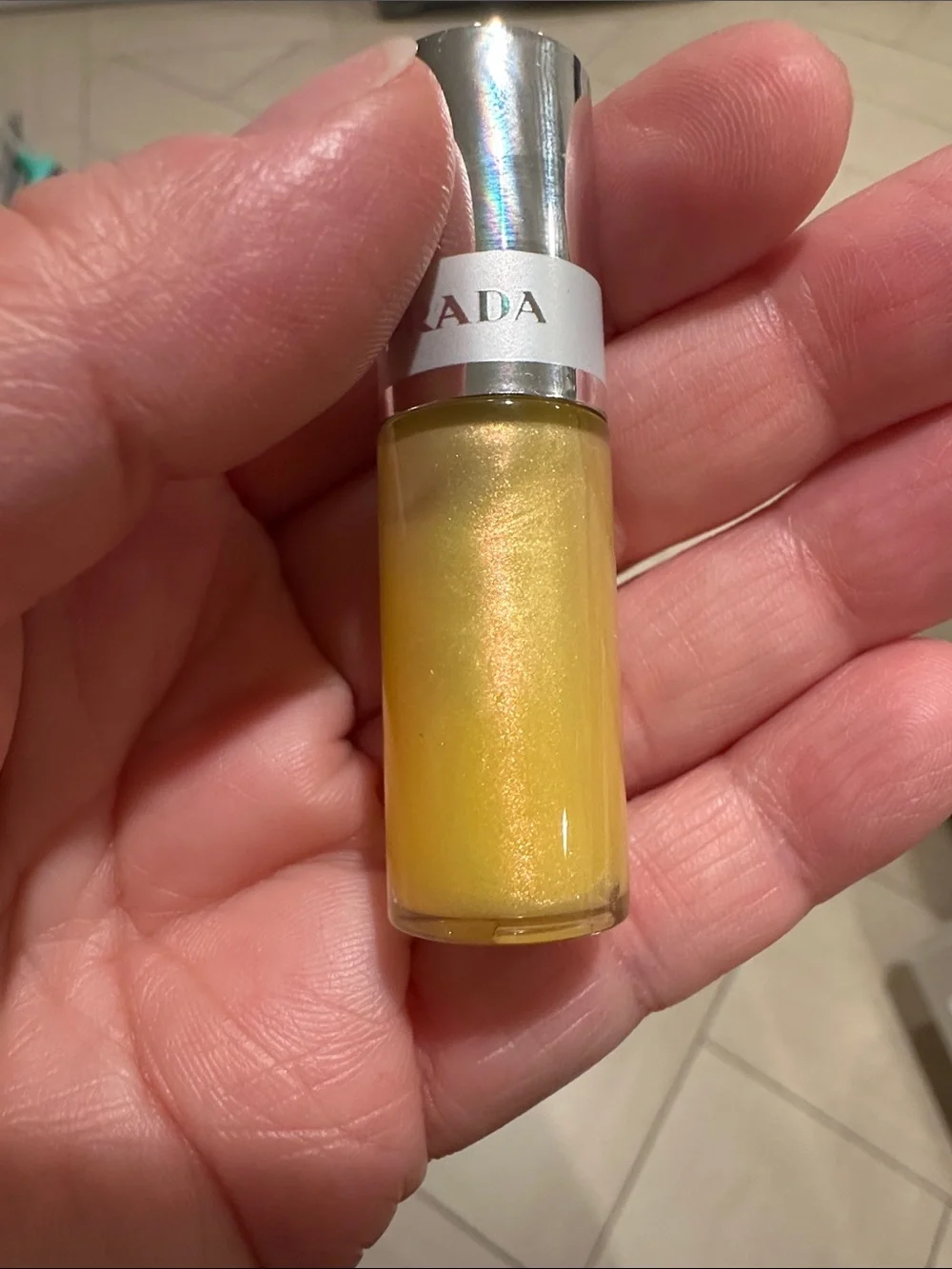 Prada Beauty Reflection Glossy Liquid Lip Balm-Banana Yellow 3ml Travel Size NIB